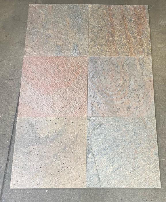 Copper Slate Tile - 16" x 16" x 3/8" - 1/2" Polished