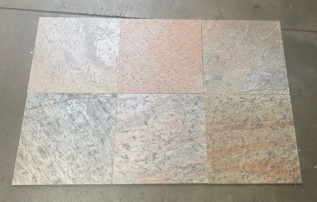 Copper Slate Polished Tile - 16" x 16" x 3/8" - 1/2"