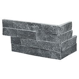 Rockmount Stacked Stone Panels Cosmic Black LPNLMCOSBLK618COR