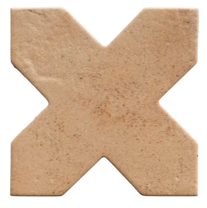 Cotto Cross Porcelain Tile - 6" x 6" Matte