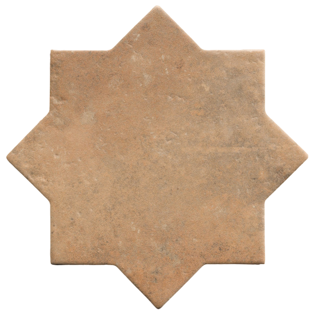 Cotto Star Porcelain Tile - 6" x 6" Matte