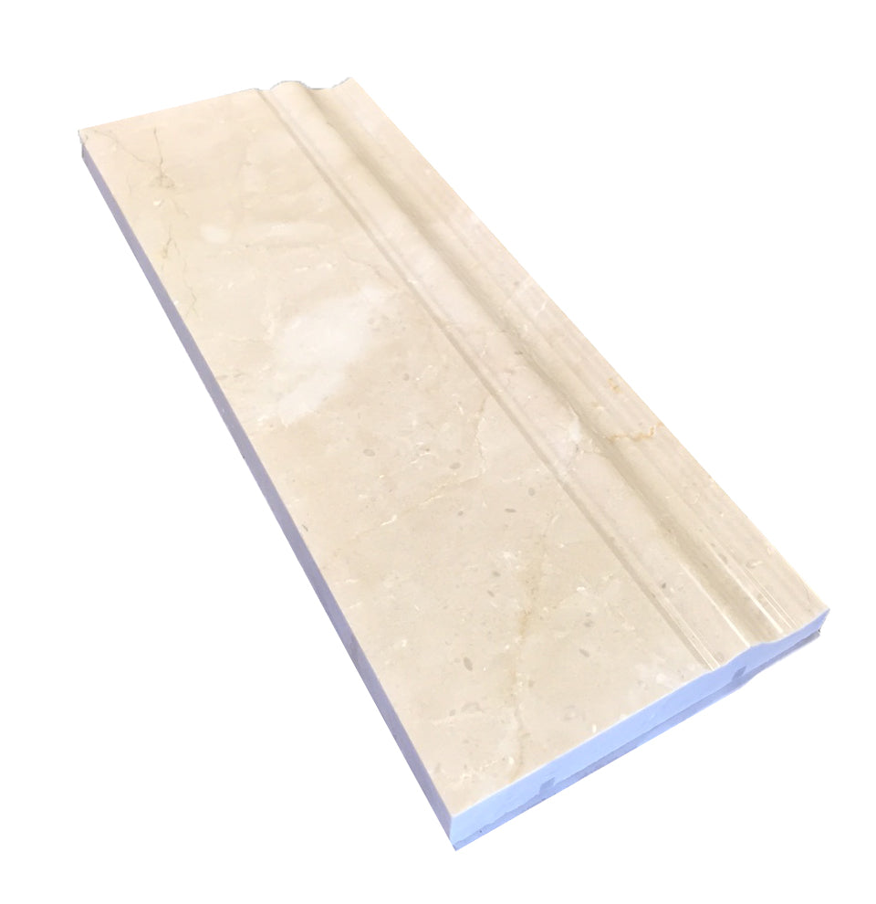 Crema Marfil Marble Baseboard - 5" x 12"