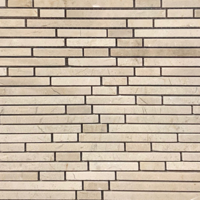 Crema Marfil Marble Mosaic - Bamboo Sticks