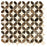 Crema Marfil Marble Mosaic - Flower with Emperador Light & Emperador Dark Dots Polished