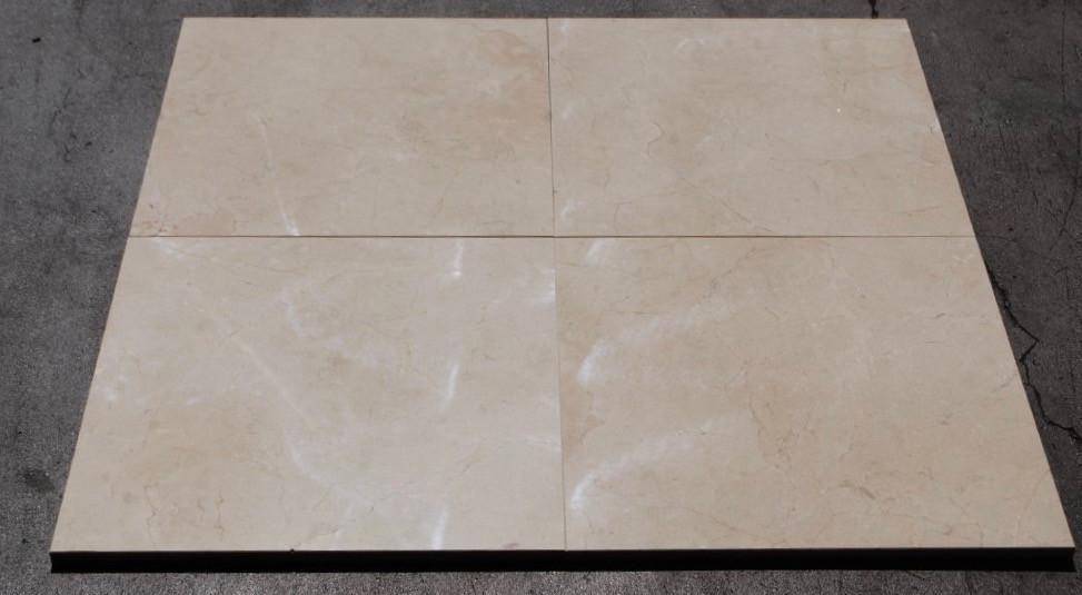 Crema Marfil Standard Marble Tile - 18" x 18" x 1/2"
