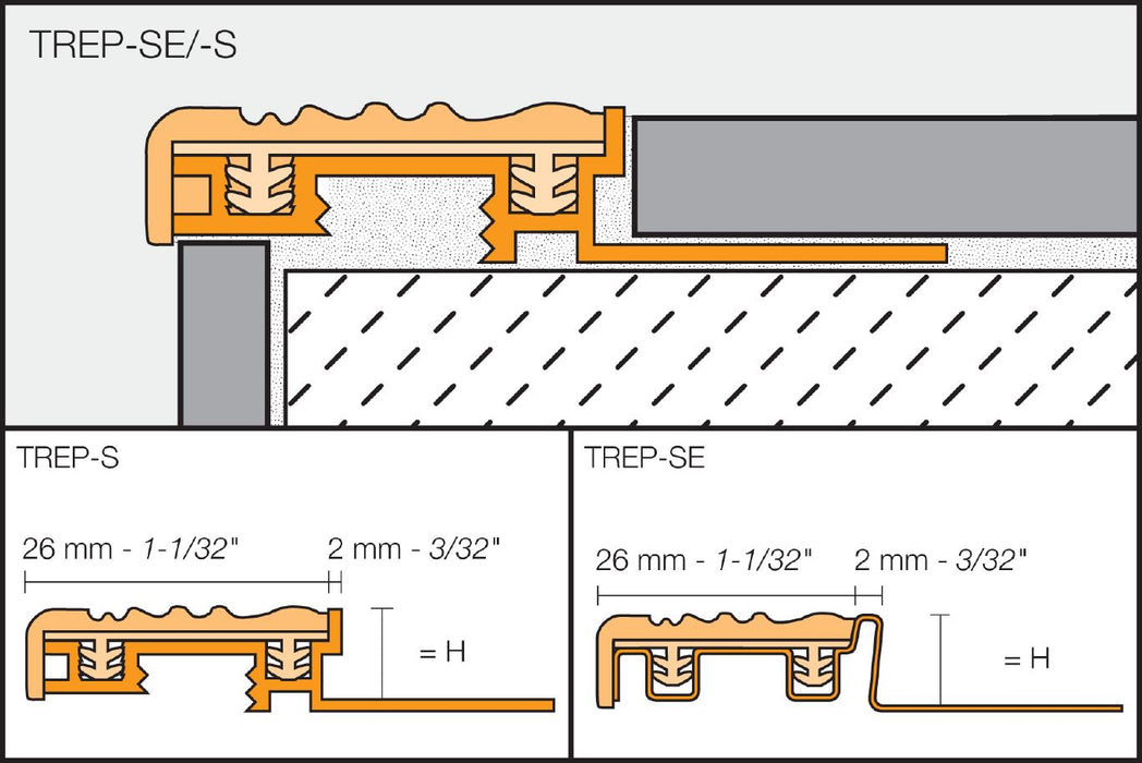 HB8B/150 Aluminum With Light Beige Insert 5/16" x 4' 11"