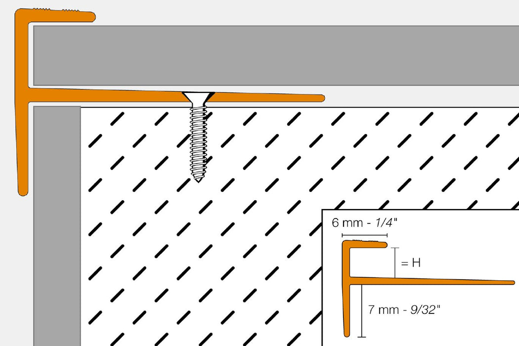 VPST30ACGB Brushed Chrome Anodized Aluminum Tile Edging Trim