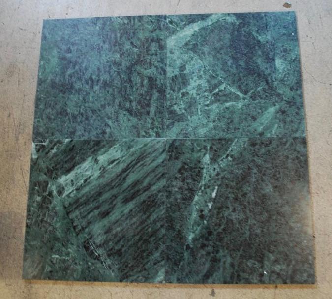 Dark Green Marble Tile - 12" x 12" x 3/8"