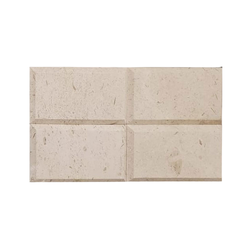 Camargo Beveled Honed Limestone Tile - 3" x 6" x 3/8"