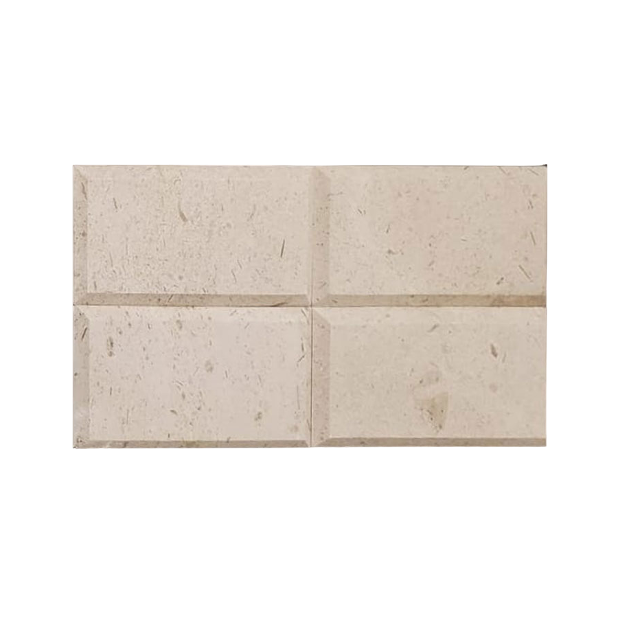 Camargo Beveled Honed Limestone Tile - 3" x 6" x 3/8"