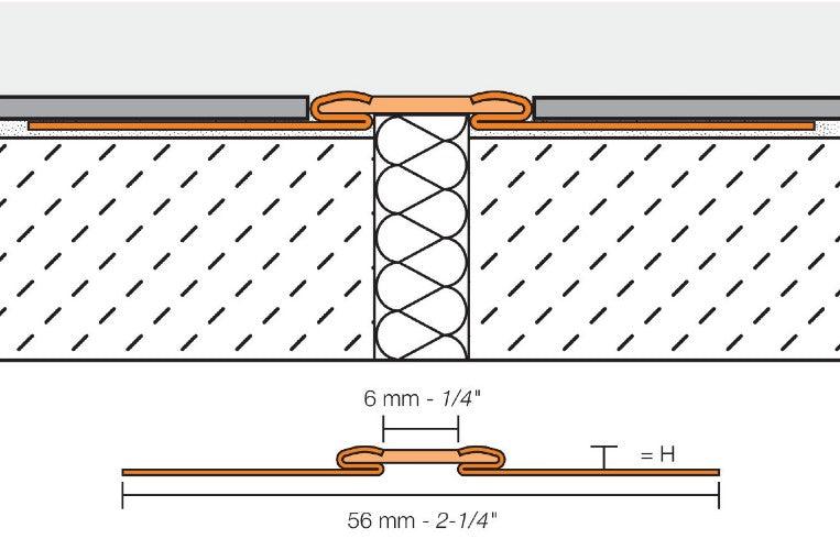 EKSB25G Grey Stainless Steel Tile Edging Trim