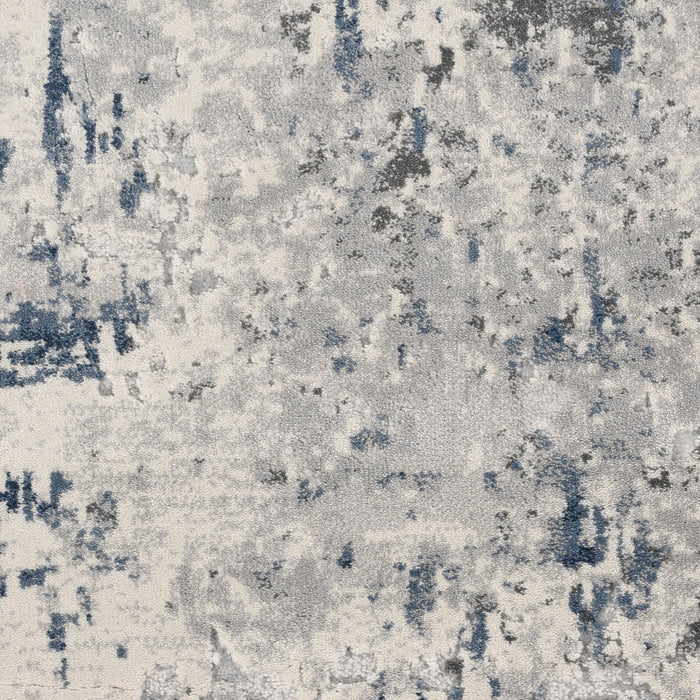 Rustic Textures Ivory / Grey / Blue IVGRB RUS07