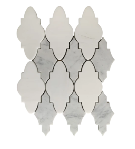 Dolomite & Carrara Polished Marble Mosaic - Elisa