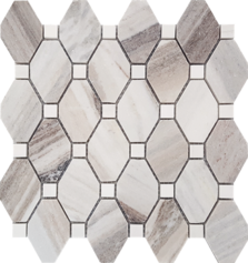 Full Sheet Sample - Pietra Antica Skyline Hexagon Natural Stone Mosaic - 10.5" x 10.5" Brushed