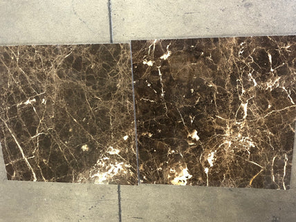Emperador Dark Marble Tile - 24" x 24" x 1/2"