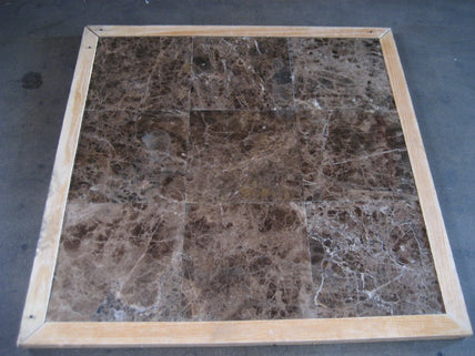 Polished Emperador Dark Marble Tile - 12" x 12" x 3/8"