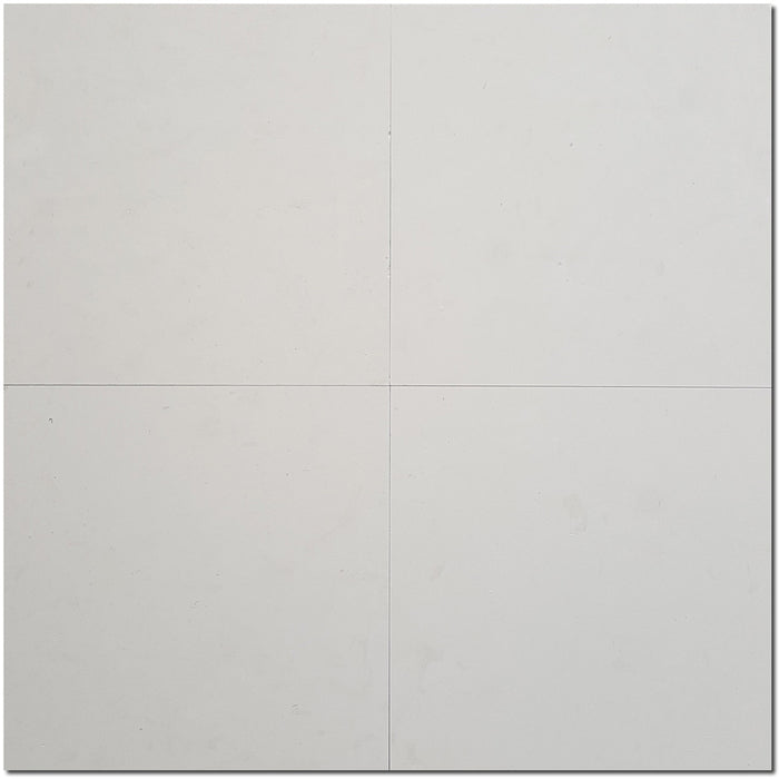 Euro White Honed Limestone Tile - 24" x 24" x 5/8"