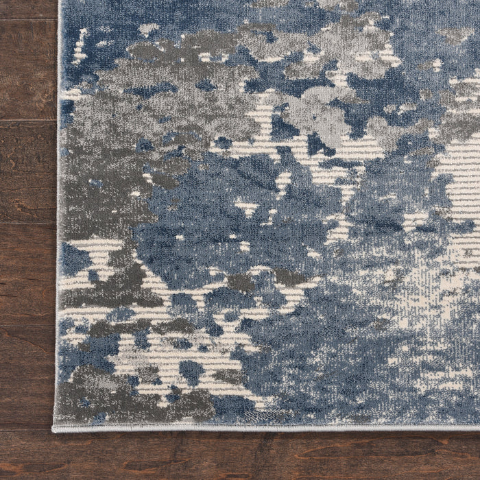 Rustic Textures Grey / Blue Synthetic Fibers GRYBL