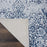 Damask Polyester Ivory / Navy IVNAV