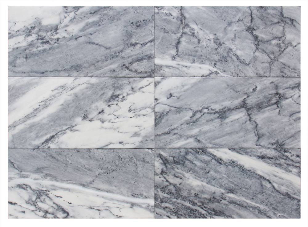 Full Tile Sample - Fonte Bluette Beveled Marble Tile - 12" x 24" x 3/8" Polished