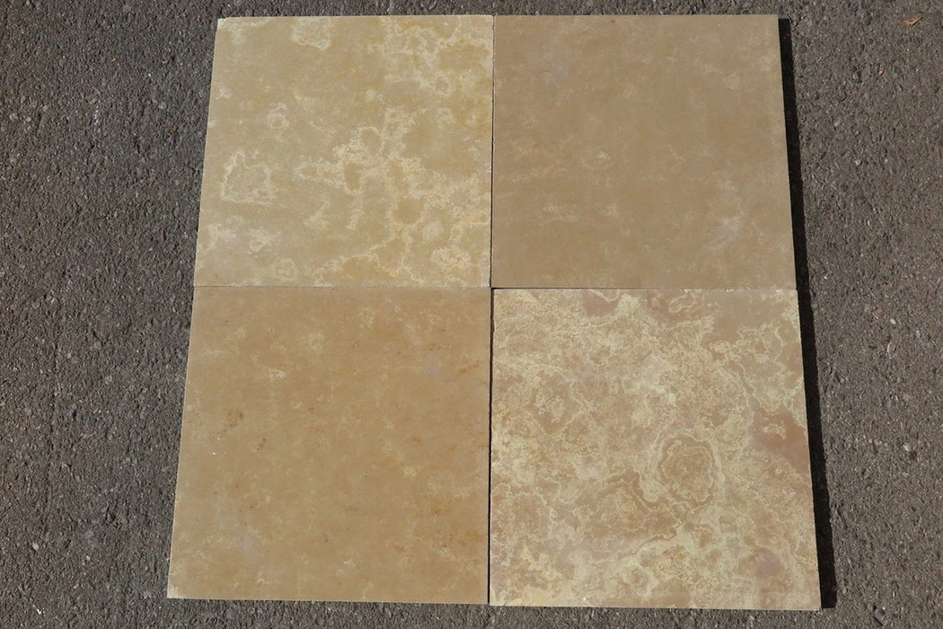 French Vanilla Limestone Tile - 16" x 16" x 3/8" - 1/2"