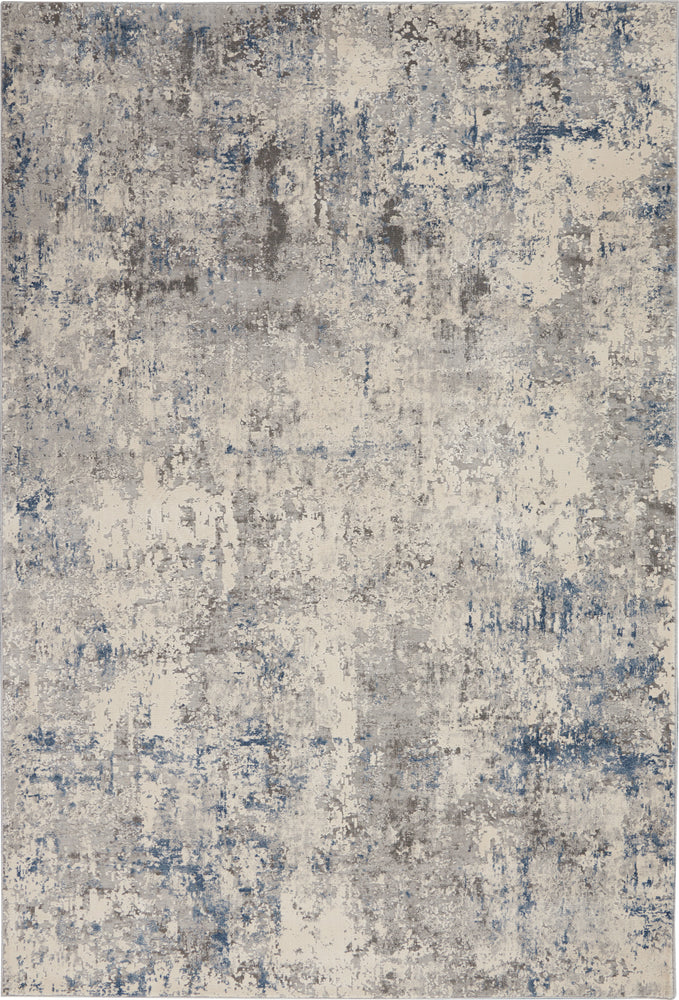 Rustic Textures Ivory / Grey / Blue IVGRB