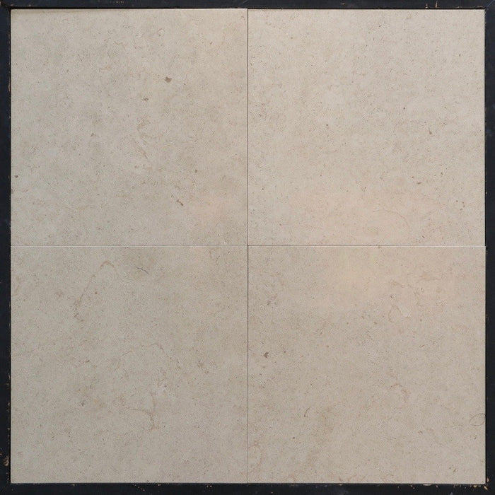 Honed Gascoigne Beige Limestone Tile - 12" x 12" x 3/8"