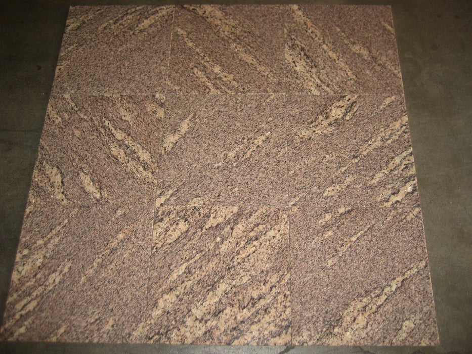 Polished Giallo California Granite Tile - 12" x 12" x 5/16"