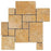 Golden Sienna Travertine Mosaic - Opus Mini Pattern Tumbled