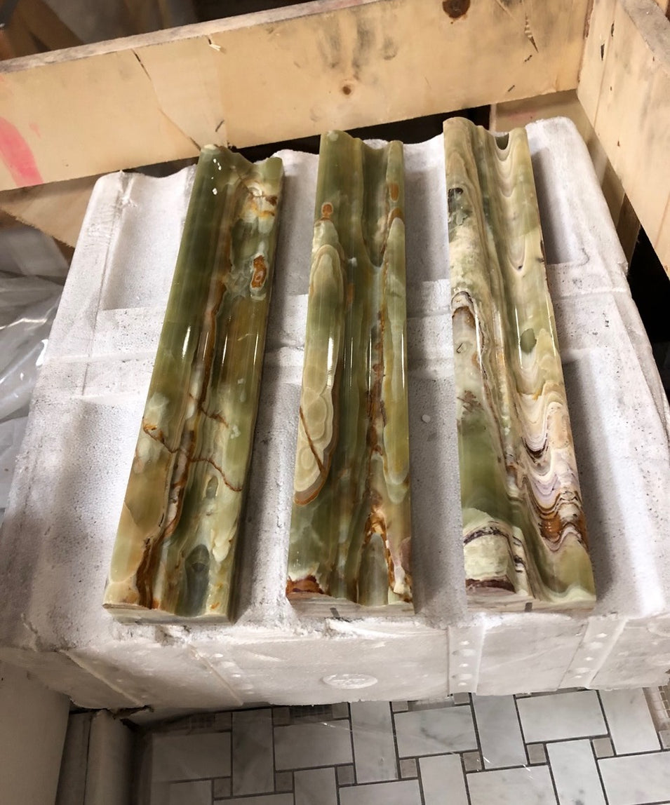 Green Onyx Polished Onyx Molding Lowest Price — Stone & Tile Shoppe, Inc.
