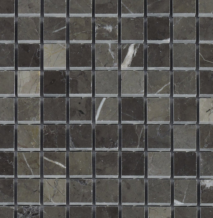Pietra Gray Marble Mosaic - 1" x 1" Polished