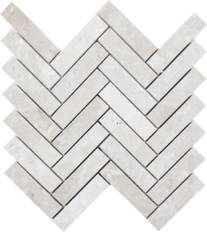 Full Sheet Sample - Pietra Antica Antique Stones Chateaux Herringbone Natural Stone Mosaic - 10.75" x 11.25" Brushed