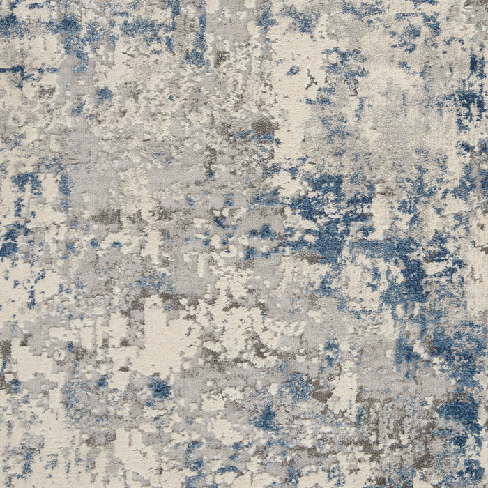 Rustic Textures Ivory / Grey / Blue IVGRB RUS07