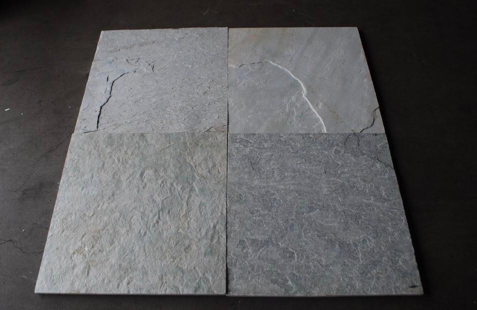 Natural Cleft Face & Back Ice White Slate Tile