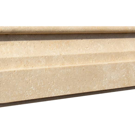 Ivory Honed Travertine Molding - 4" x 12" Colosseo Molding
