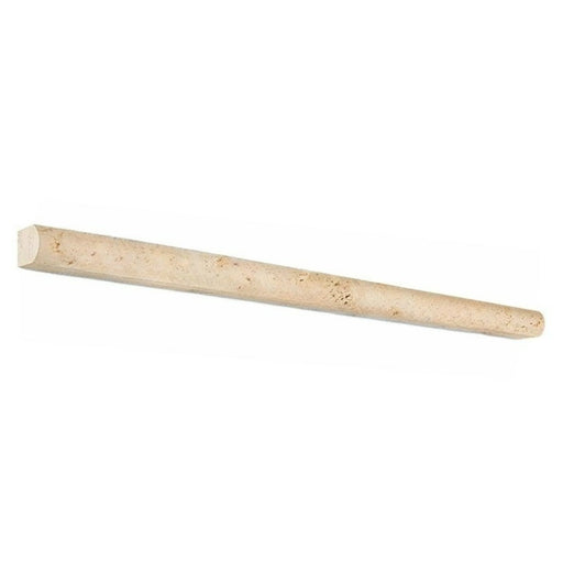 Ivory Travertine Liner - 1/2" x 12" Pencil Unfilled & Honed