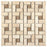 Ivory Travertine Mosaic - 1" x 2" Pinwheel with Noche Dots Tumbled