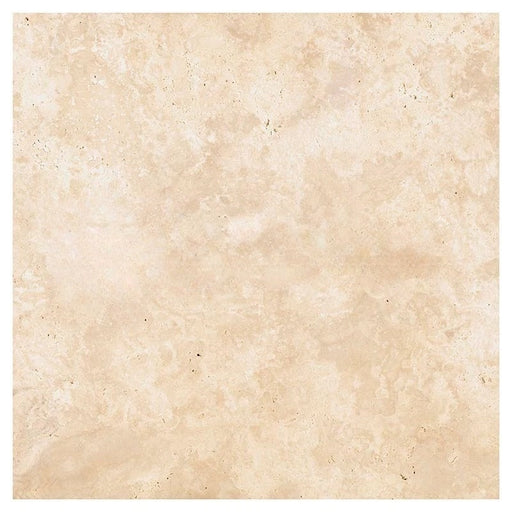 Full Tile Sample - Ivory Cross Cut Travertine Tile - 24" x 24" x 1/2" Filled & Polished