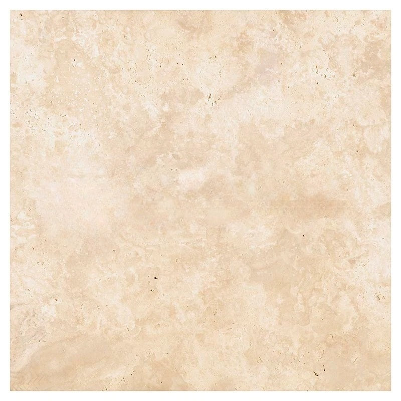 Full Tile Sample - Ivory Cross Cut Travertine Tile - 24" x 24" x 1/2" Filled & Polished