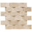 Ivory Travertine Mosaic - 2" x 4" Wavy Brick Honed