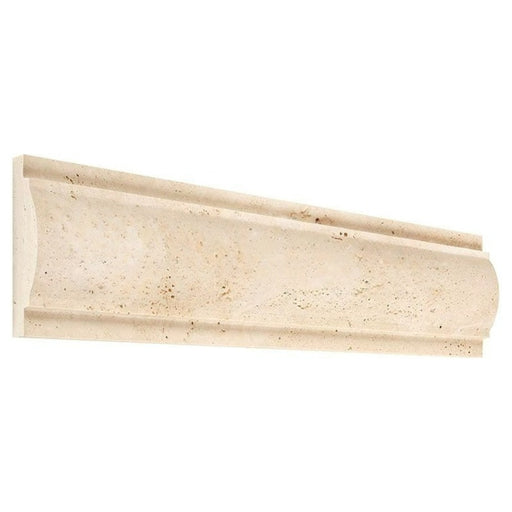 Ivory Travertine Molding - 3" x 12" Arch / Baldwin Molding Unfilled & Honed