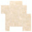 Ivory Cross Cut Chiseled & Brushed Travertine Roman Pattern