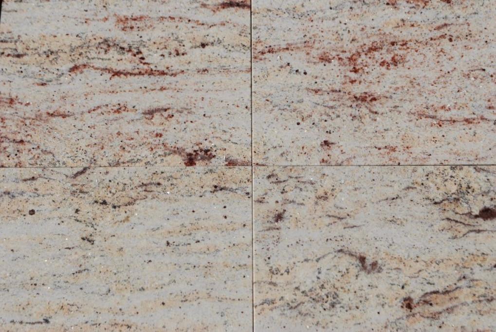 Full Tile Sample - Ivory Brown Granite Tile - 12" x 12" x 5/16" Polished