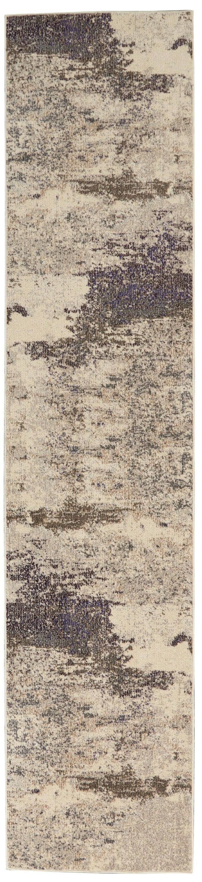Nourison Celestial CES02 Ivory / Grey 12 Ft Runner Area Rug — Stone ...