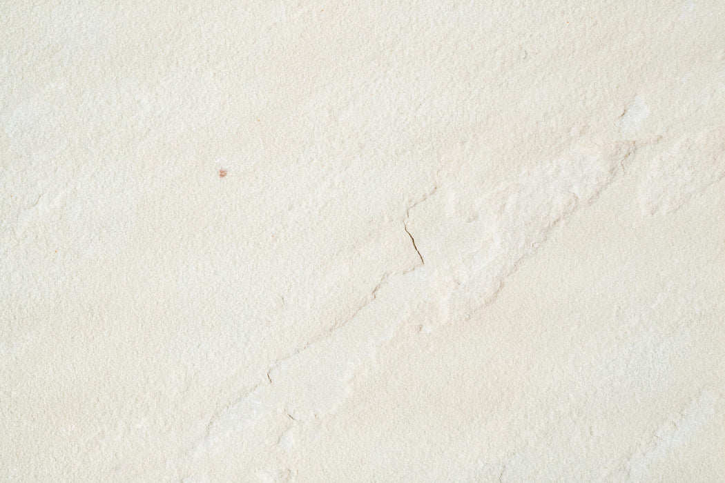 Jade White Sandstone Tile - 12" x 12" x 3/8" - 1/2" Natural Cleft Face, Gauged Back