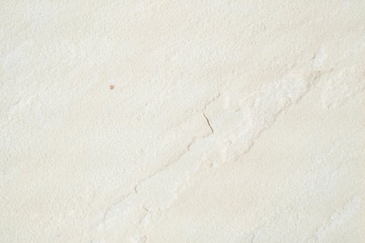 Full Tile Sample - Jade White Sandstone Tile - 12" x 12" x 3/8" - 1/2" Natural Cleft Face, Gauged Back