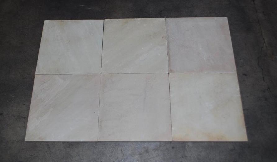 Jade White Sandstone Tile - 12" x 12" x 3/8" - 1/2"