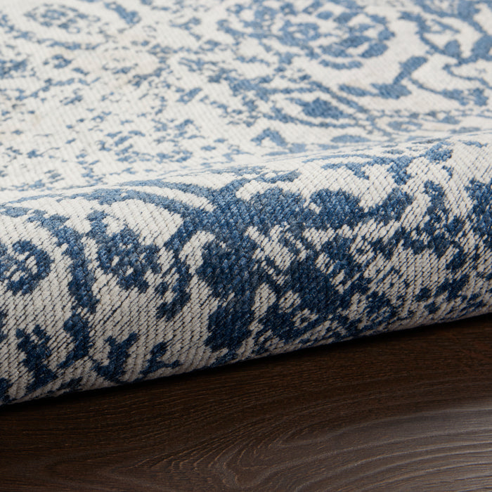 Damask Polyester BLUE Blue