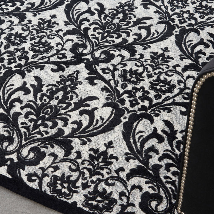 Damask Polyester BKWHT Black/White DAS02