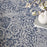 Damask Ivory / Navy IVNAV Polyester DAS06